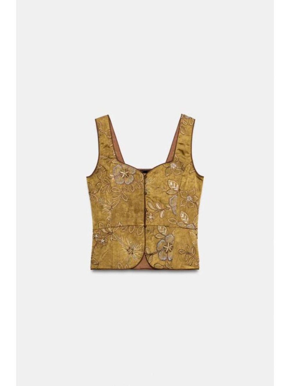 ZARA BEADED EMBROIDERED VEST TOP 1067/626/703